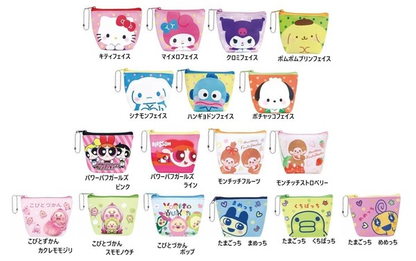 キャラクター ミニポーチ ポーチ 小物入れ サンリオ モンチッチ こびとづかん たまごっち
