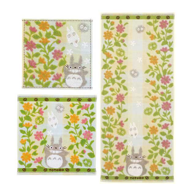 となりのトトロ ウォッシュタオル フェイスタオル 花畑 スタジオジブリ キャラクターグッズ 雑貨卸のエアープランツドリーム