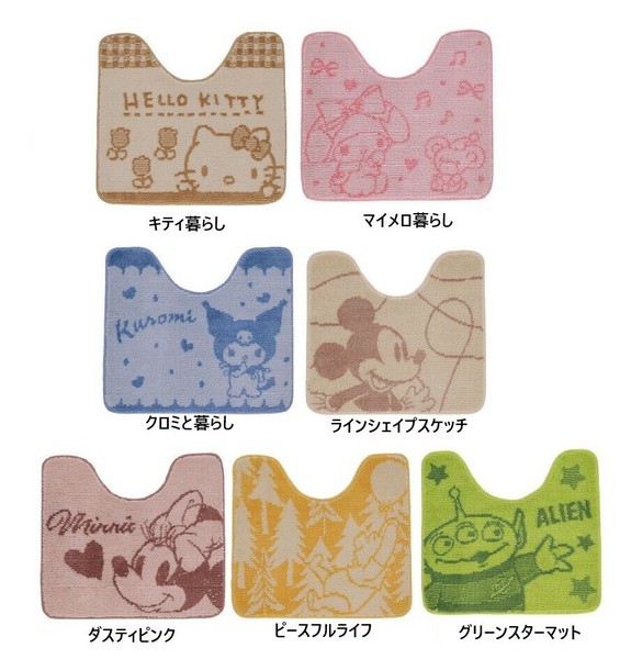 キャラクター トイレマット マット サンリオ キティ マイメロディ ディズニー ミッキー