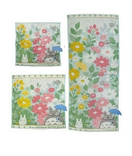 となりのトトロ ミニタオル ウォッシュタオル フェイスタオル 「花景色」 タオル スタジオジブリ