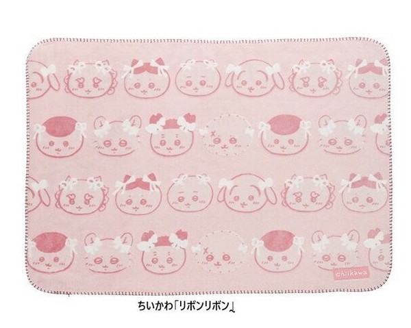 ちいかわ オーバル加工ブランケット ひざ掛け ハチワレ うさぎ
