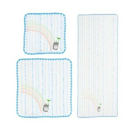 となりのトトロ ミニタオル ウォッシュタオル フェイスタオル 「虹ブルー」 タオル スタジオジブリ