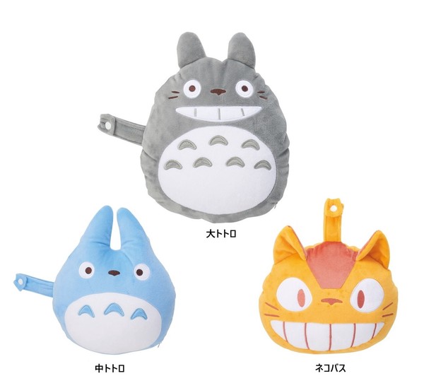 スタジオジブリ ネックピロー フード付き 枕 ぬいぐるみ 旅行 携帯 となりのトトロ 魔女の宅急便