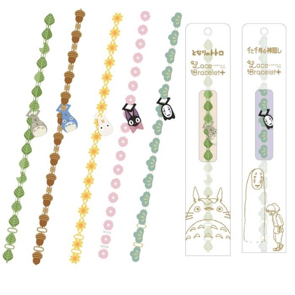 スタジオジブリ となりのトトロ 魔女の宅急便 千と千尋の神隠し レースブレスレット チャーム付 カオナシ