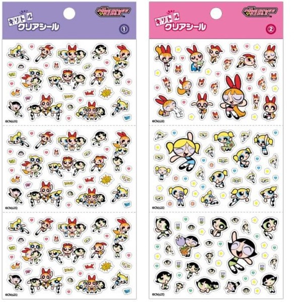 パワーパフガールズ シール クリアシール キャラクターシール ステッカー デコ エンスカイ