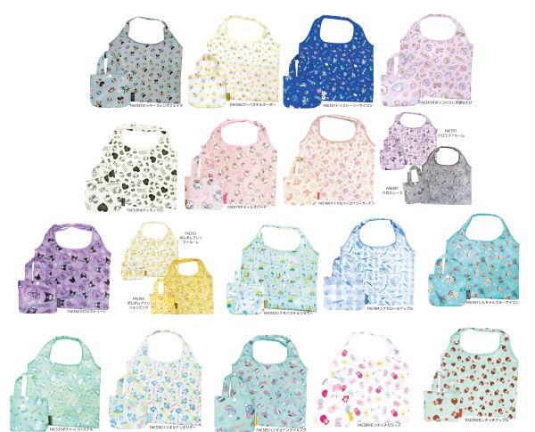 キャラクター エコバッグ 折りたたみ 収納ポーチ付 サンリオ ディズニー モンチッチ すみっコぐらし