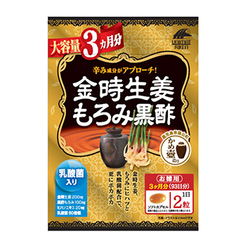 ユニマットリケン　金時生姜もろみ黒酢大容量3ヶ月分　101.37g(545mg×186粒)