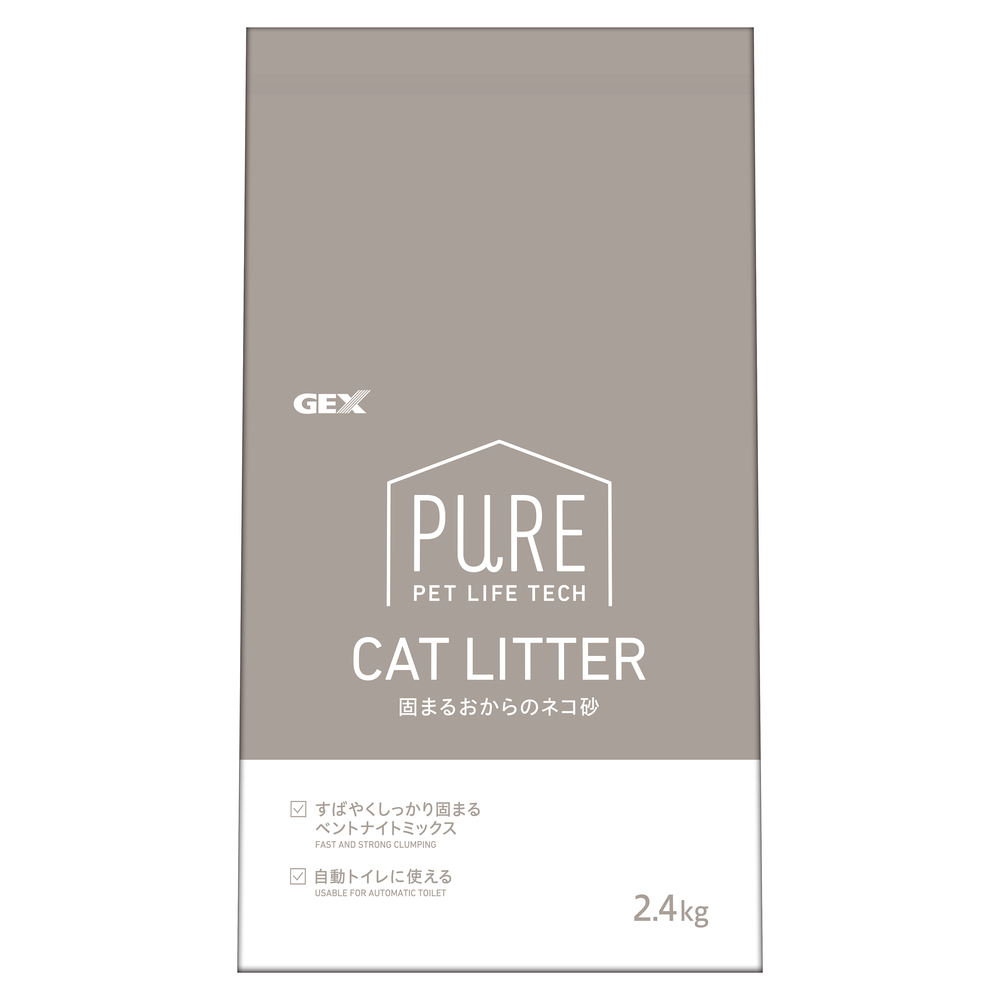 ジェックス PURE 固まるおからの猫砂 2.4kg