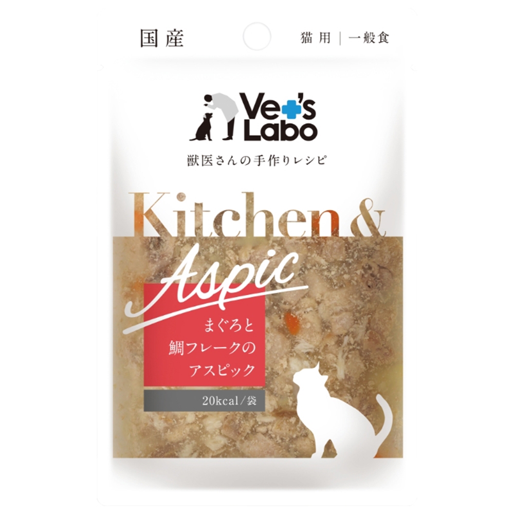 Vet's Labo Kitchen＆Aspic 猫用 まぐろと鯛フレークのアスピック 40g
