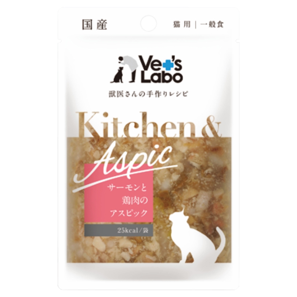 Vet's Labo Kitchen＆Aspic 猫用 サーモンと鶏肉のアスピック 40g